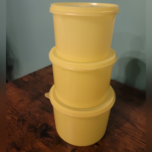 Tupperware Kitchen Yellow Tupperware Container Set Poshmark